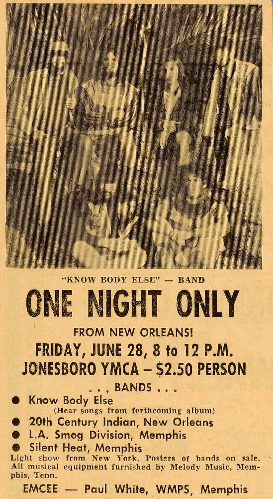 Knowbody Else concert poster, 1968